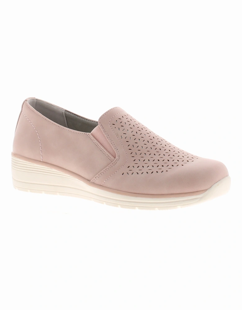 Womens Wedges Comfort Cathy Slip On pink UK Size