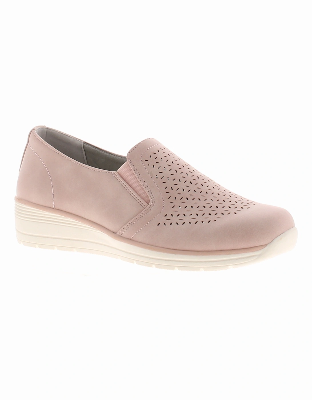 Womens Wedges Comfort Cathy Slip On pink UK Size, 6 of 5