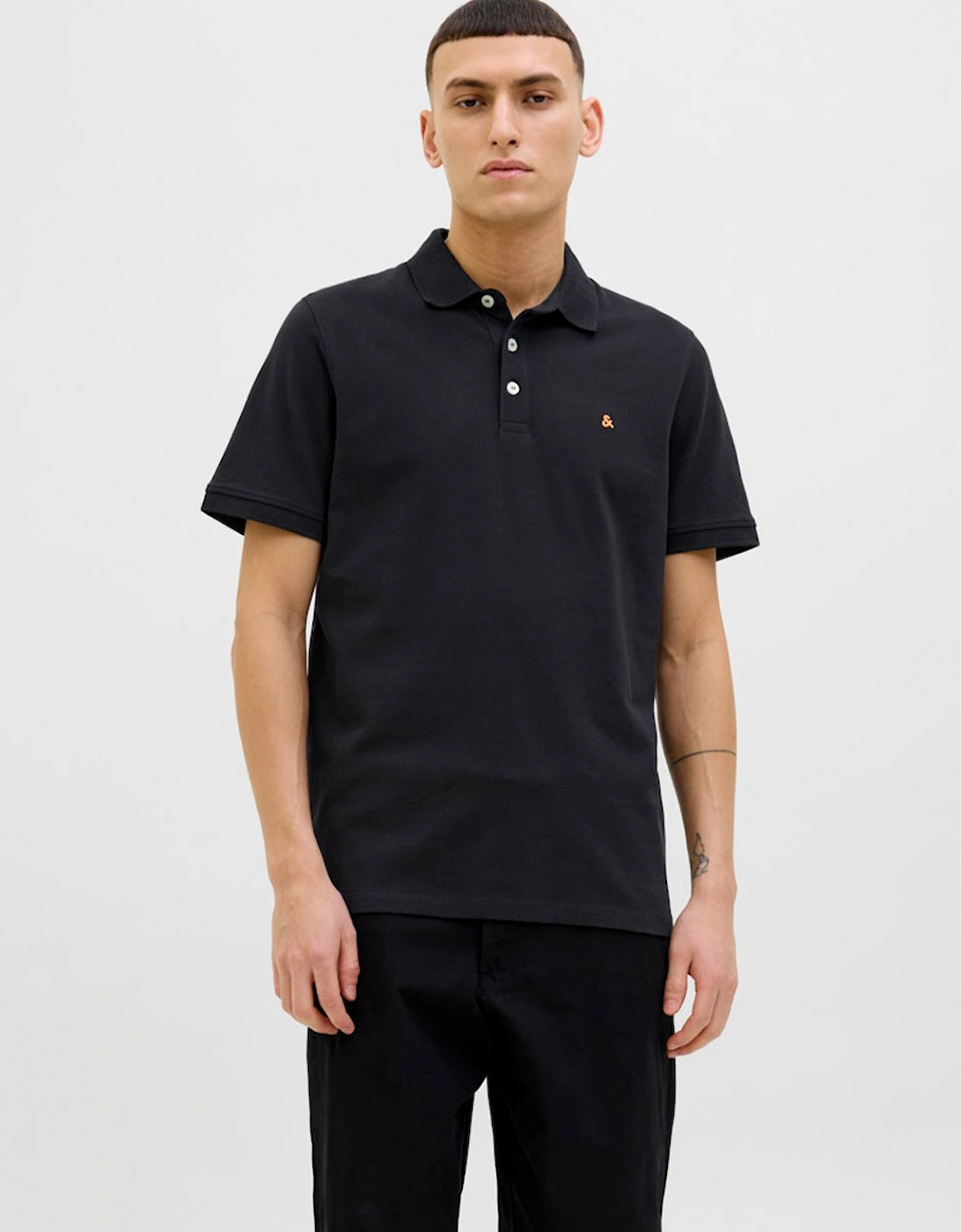 Essentials Paulos Short Sleeve Polo Black Classic, 8 of 7