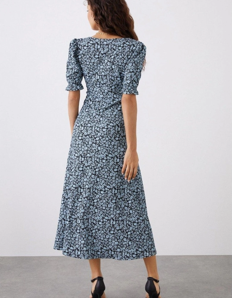 Womens/Ladies Floral Petite Midi Dress