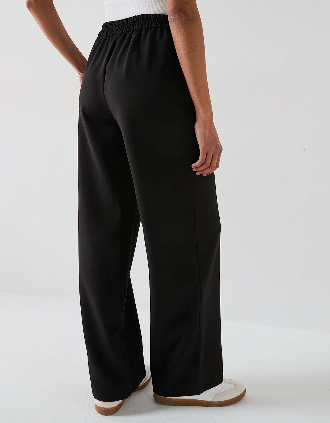 Tailored Asymmetric Button Trouser - Black