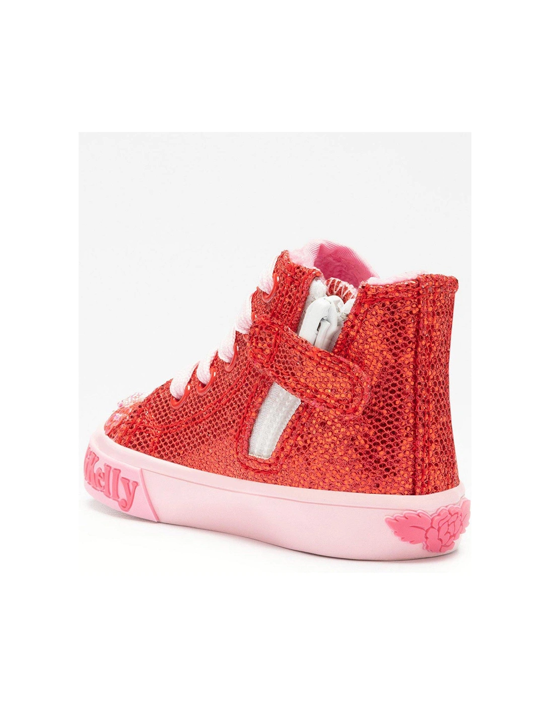 Toddler Dafne B Embellished Faux Fur Lined High Top - Red