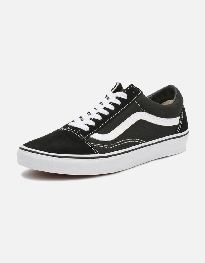 Mens Black / White Canvas Trainers