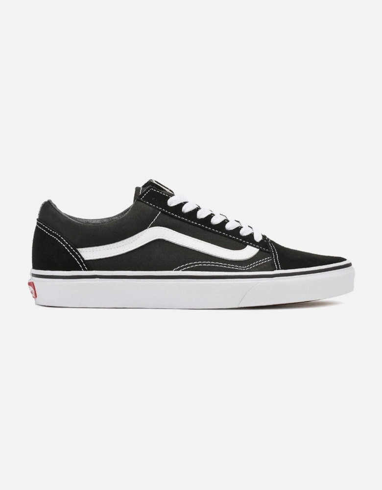 Mens Black / White Canvas Trainers