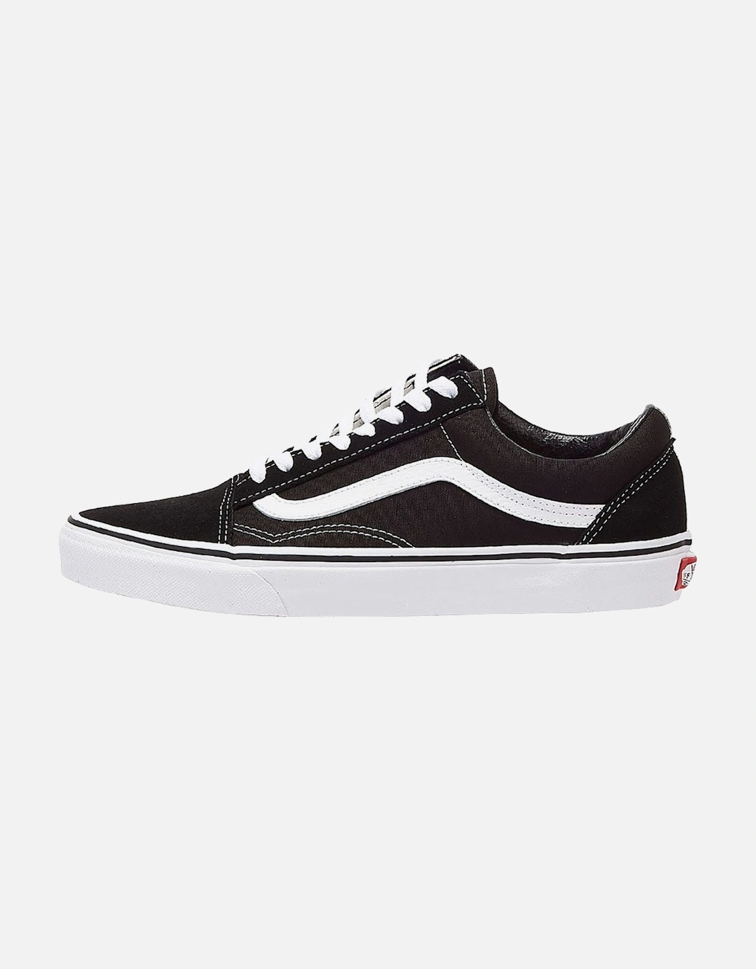 Womens Black / White Canvas Trainers