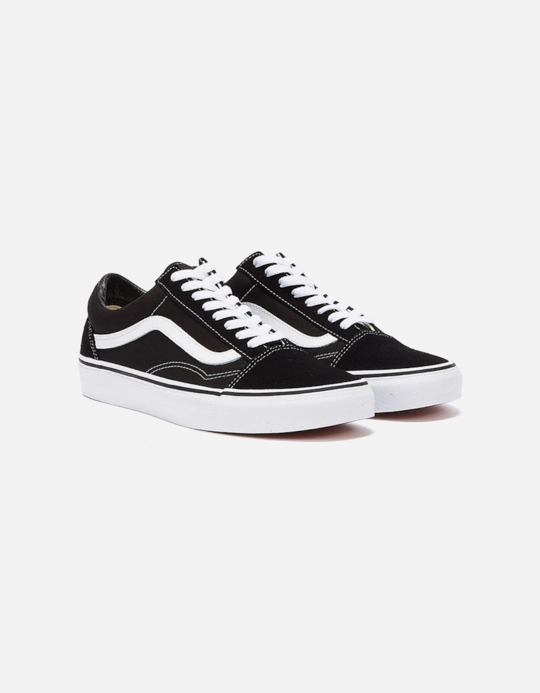 Womens Black / White Canvas Trainers