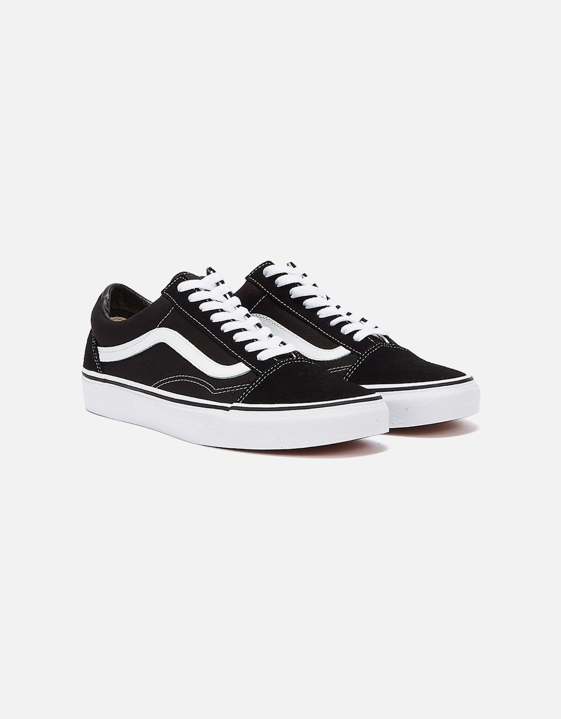 Mens Black / White Canvas Trainers