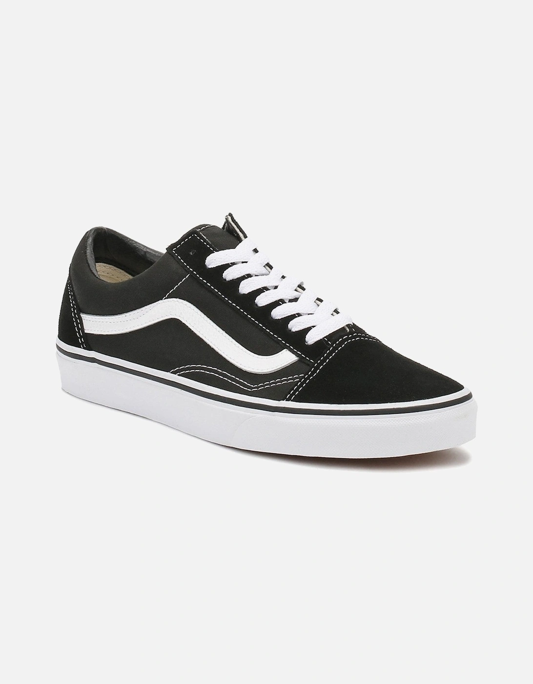 Mens Black / White Canvas Trainers