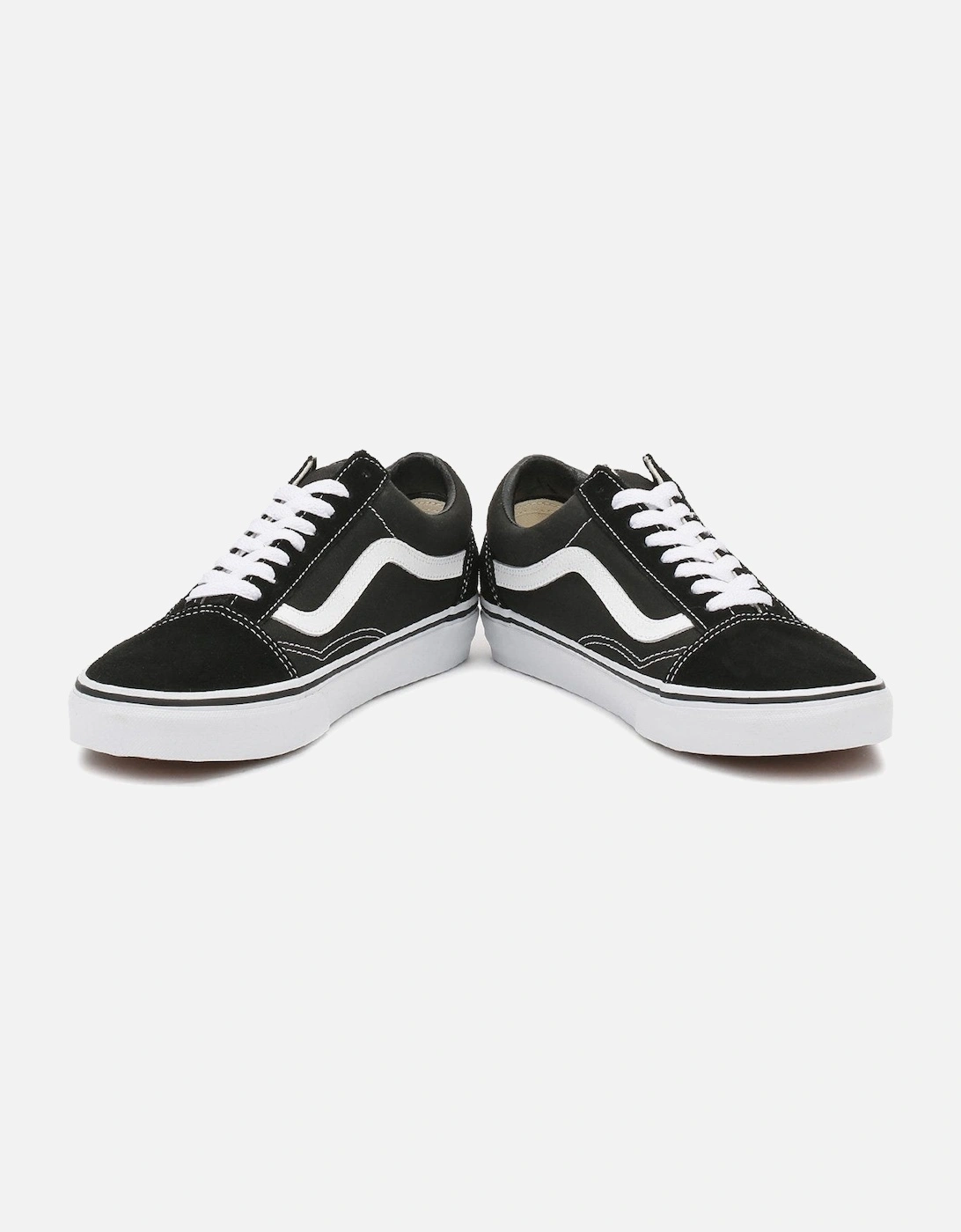 Mens Black / White Canvas Trainers