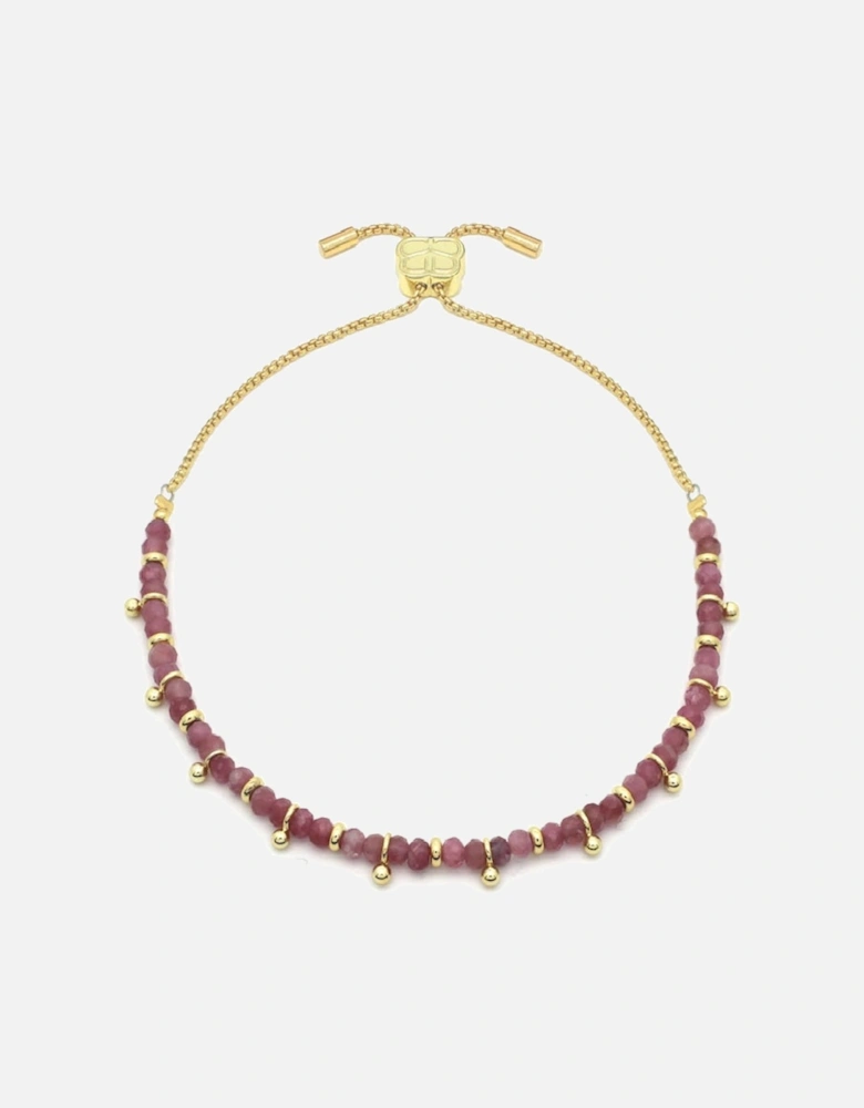 Mystical Pink Tourmaline Gold Bracelet