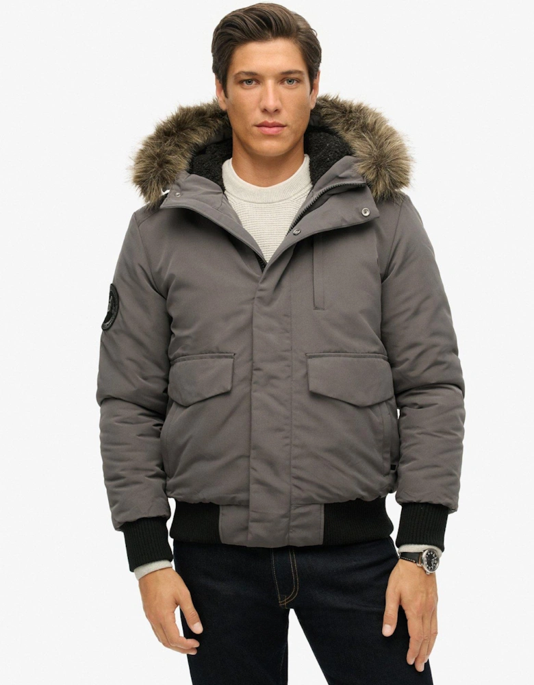 Everest Hooded Padded Jacket - Dark Grey