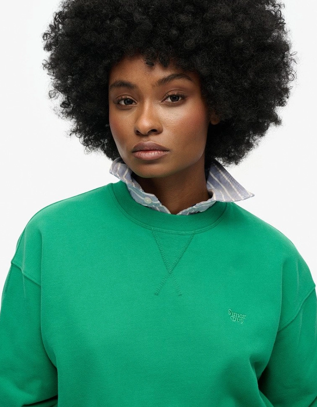 Women's Studios Crew Jumper Drop Kick Green