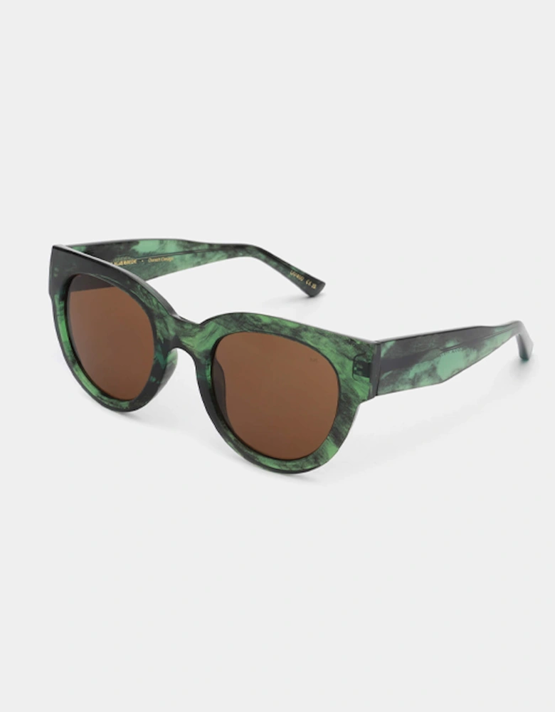 A.Kjaerbede Lilly Sunglasses Green Marble Transparent