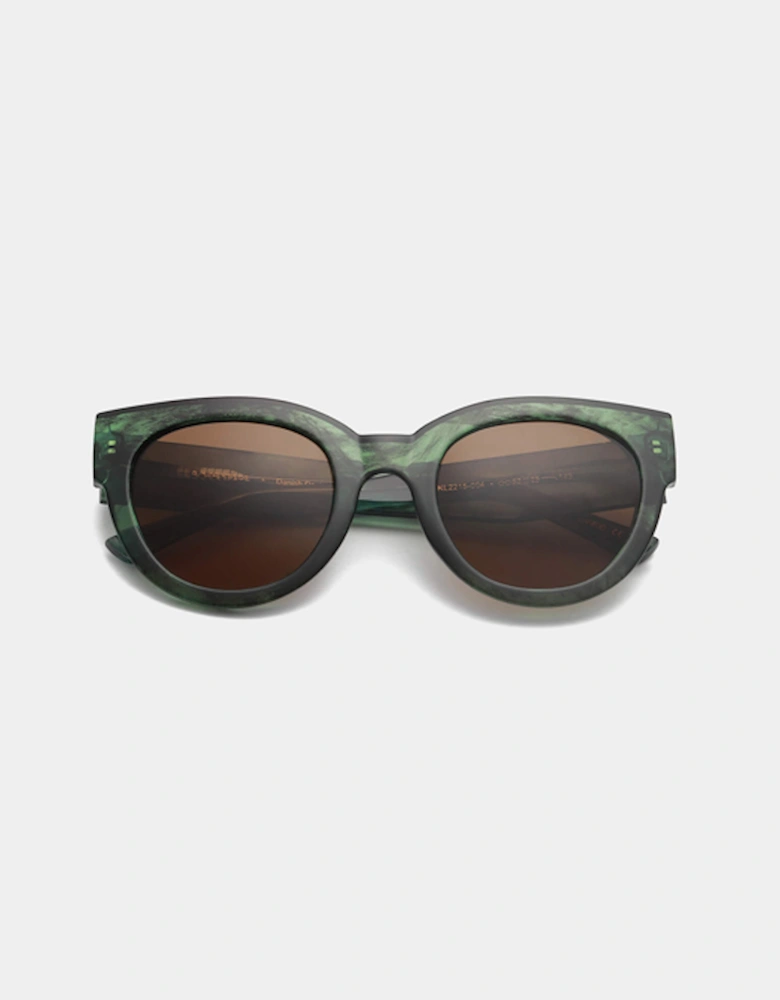 A.Kjaerbede Lilly Sunglasses Green Marble Transparent