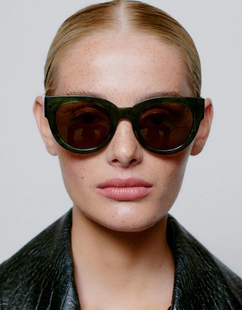 A.Kjaerbede Lilly Sunglasses Green Marble Transparent