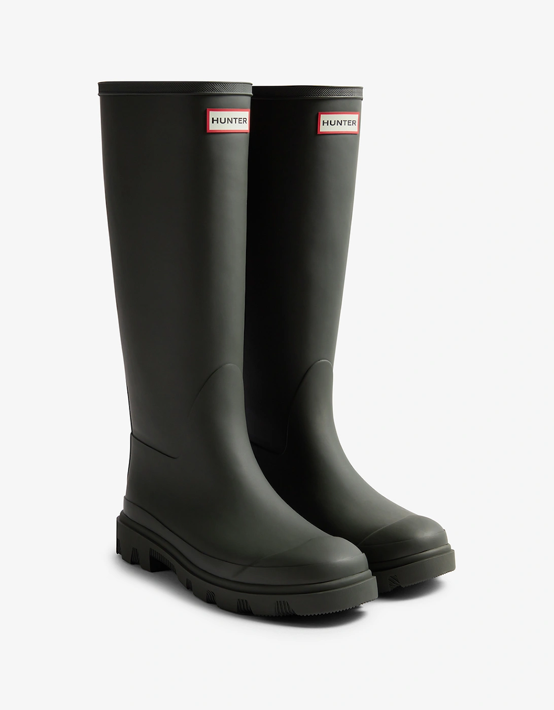 Hunter Women's Green Downpour Tall Boot Dark Olive - - : Size 8