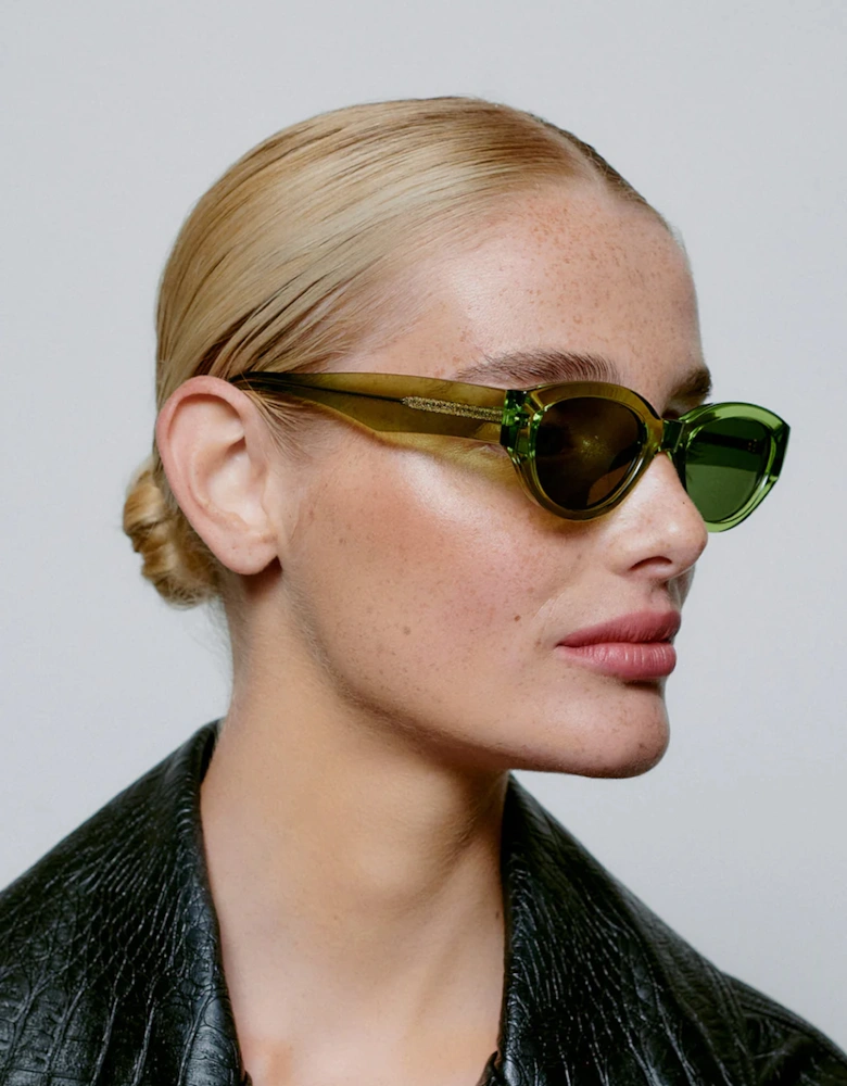 A.Kjaerbede Winnie Sunglasses Light Olive Transparent