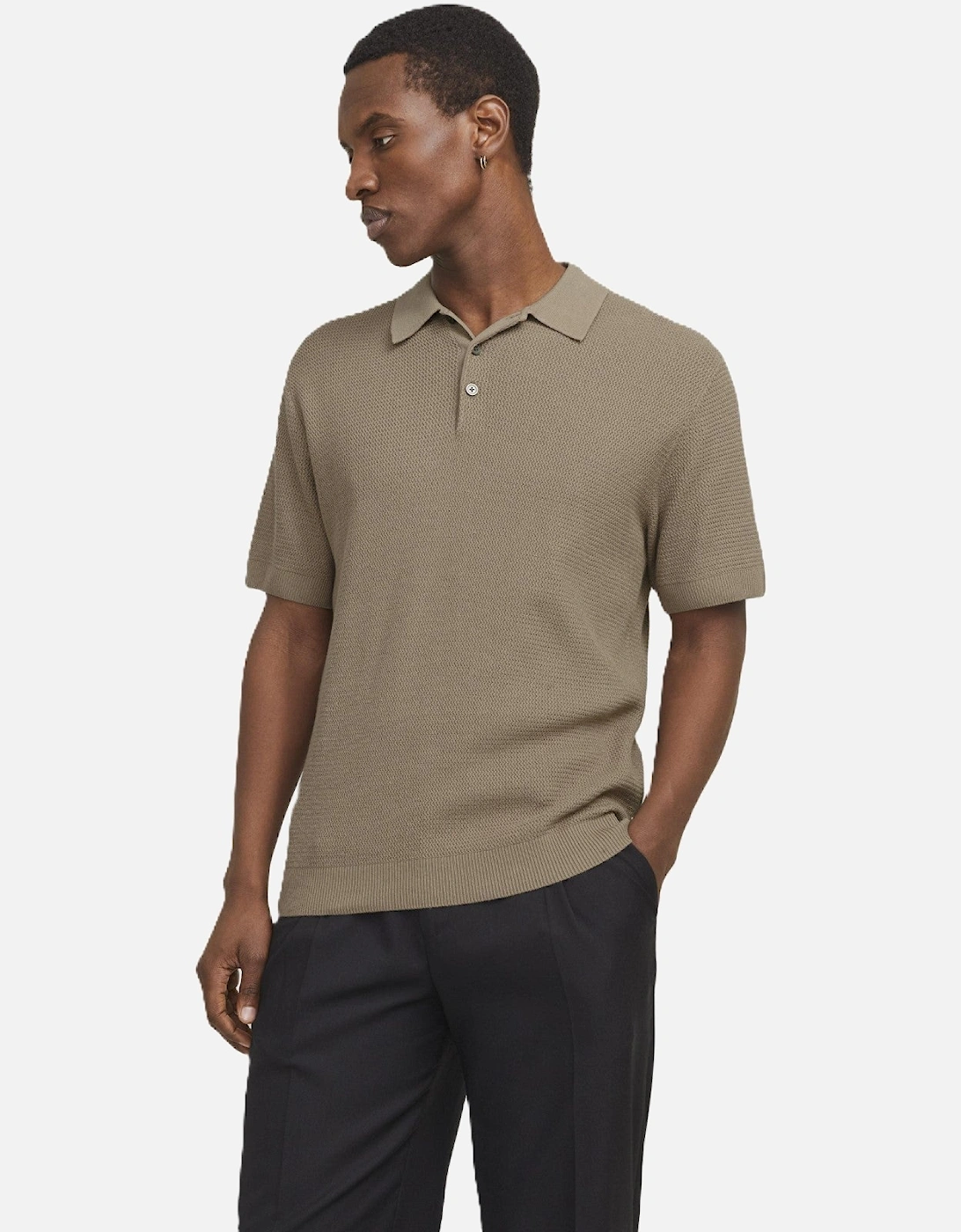 Mens Cooper Knit Short Sleeve Polo Shirt, 2 of 1