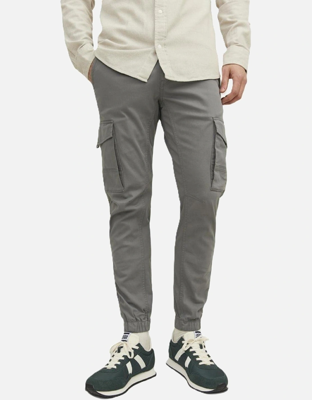 Men's Jack & Jones Mens Paul Flake Slim Fit Cargos - Green - Size: 34