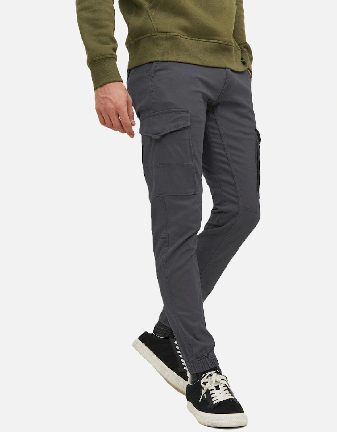Men's Jack & Jones Mens Paul Flake Cargos - Grey - Size: 32/34