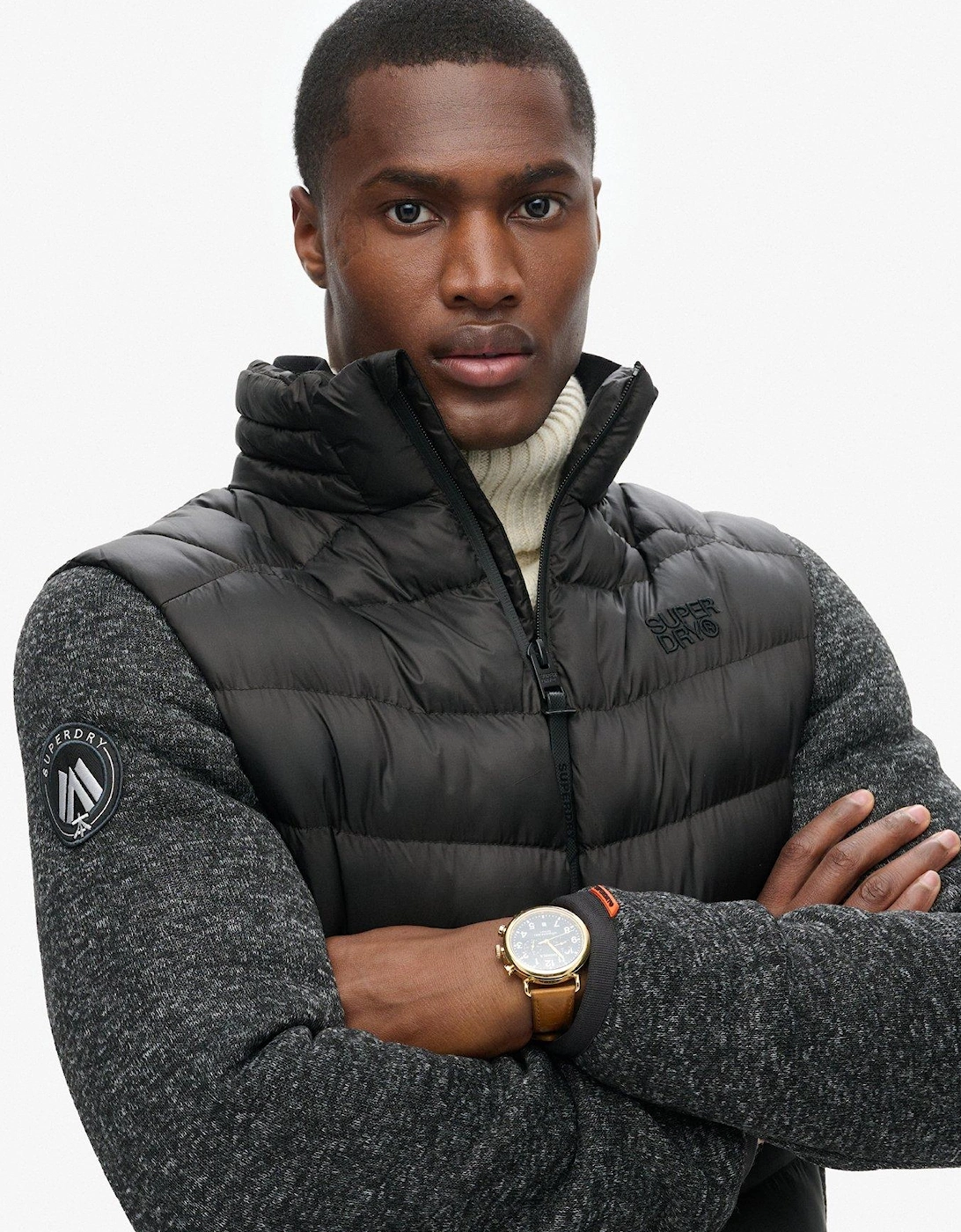 Storm Knit Hybrid Parker Jacket - Black