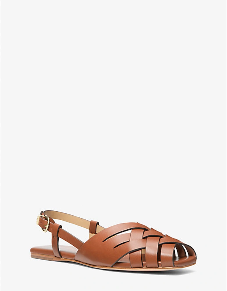 Irene Woven Leather Slingback Sandal