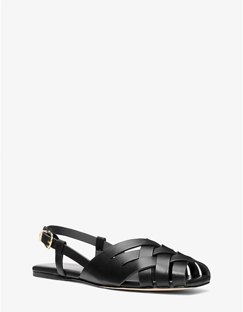 Irene Woven Leather Slingback Sandal