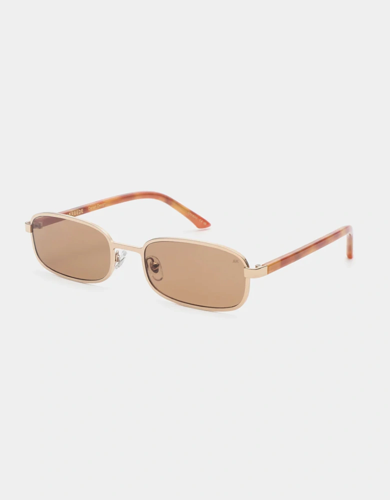 A.Kjaerbede Noah Sunglasses Gold Burnt Amber