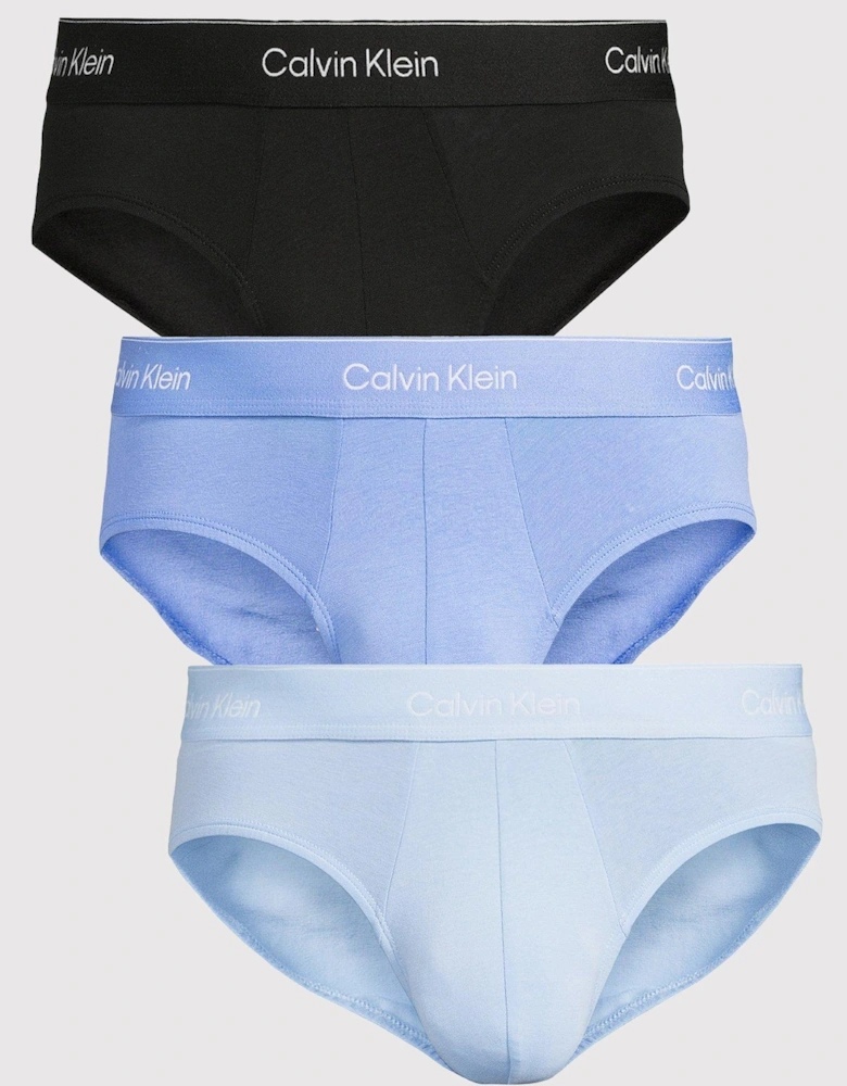 3 Pack of Icon Cotton Stretch Hip Briefs - Multi