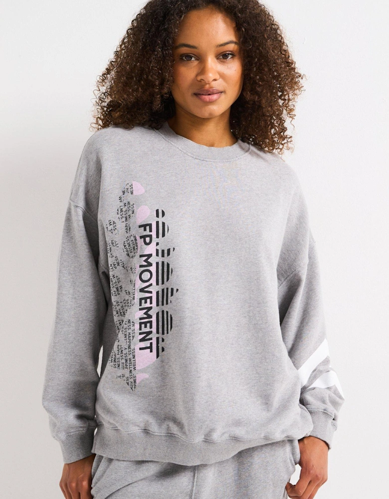 Womens Training All Star Logo Crew Sweat - Grey