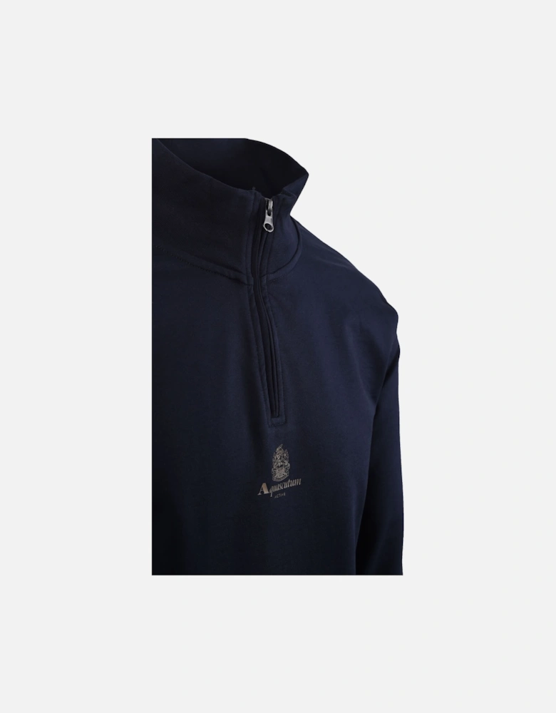 Small Logo Half Zip Navy