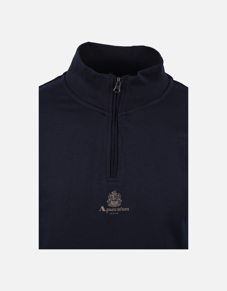 Small Logo Half Zip Navy