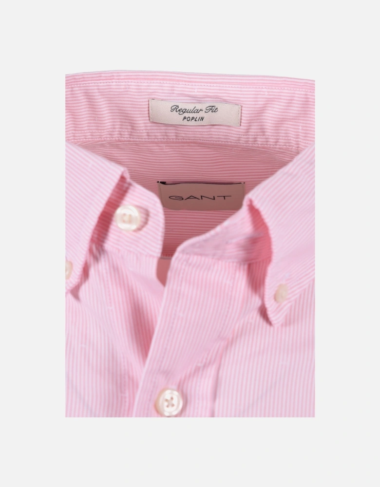 Reg Dobby Dot Stripe Shirt Geranium Pink