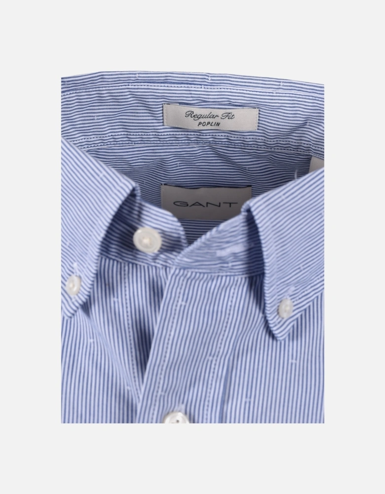 Reg Dobby Dot Stripe Shirt College Blue