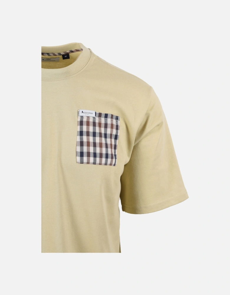 Club Check Pocket T-shirt Beige