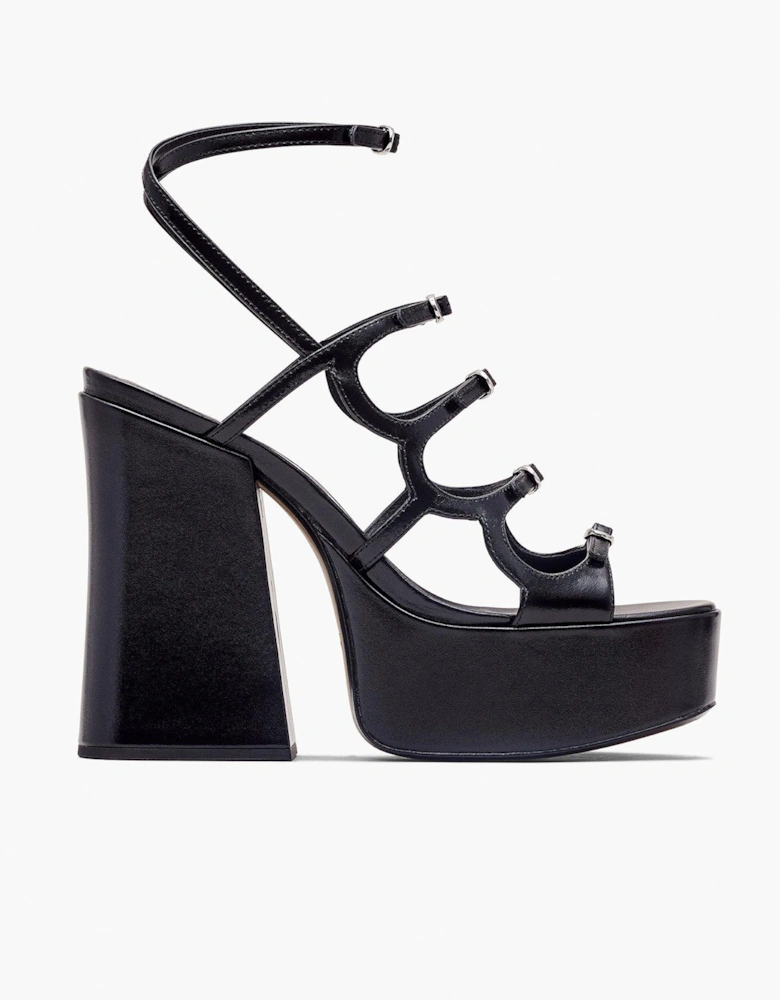 The Kiki Platform Sandals - Black