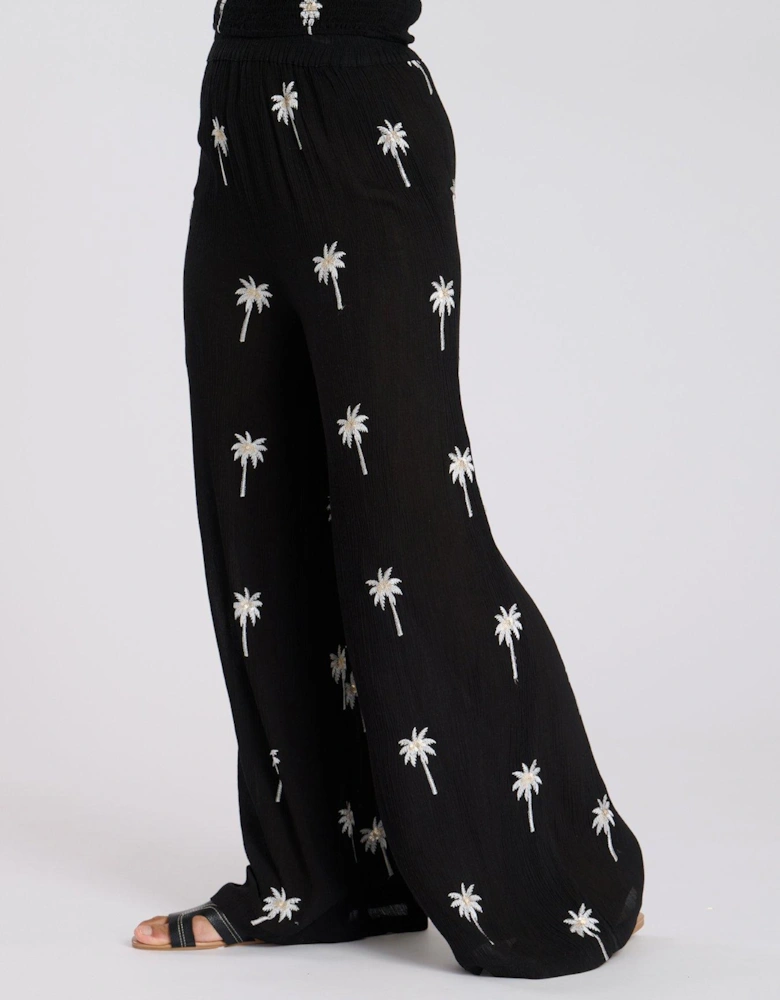 Embroidered Beach Pant