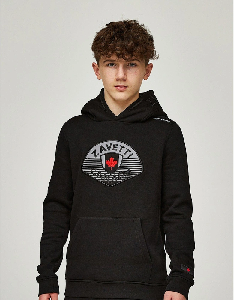 Junior Boys Botticini Reflective Oth Hoodie - Black