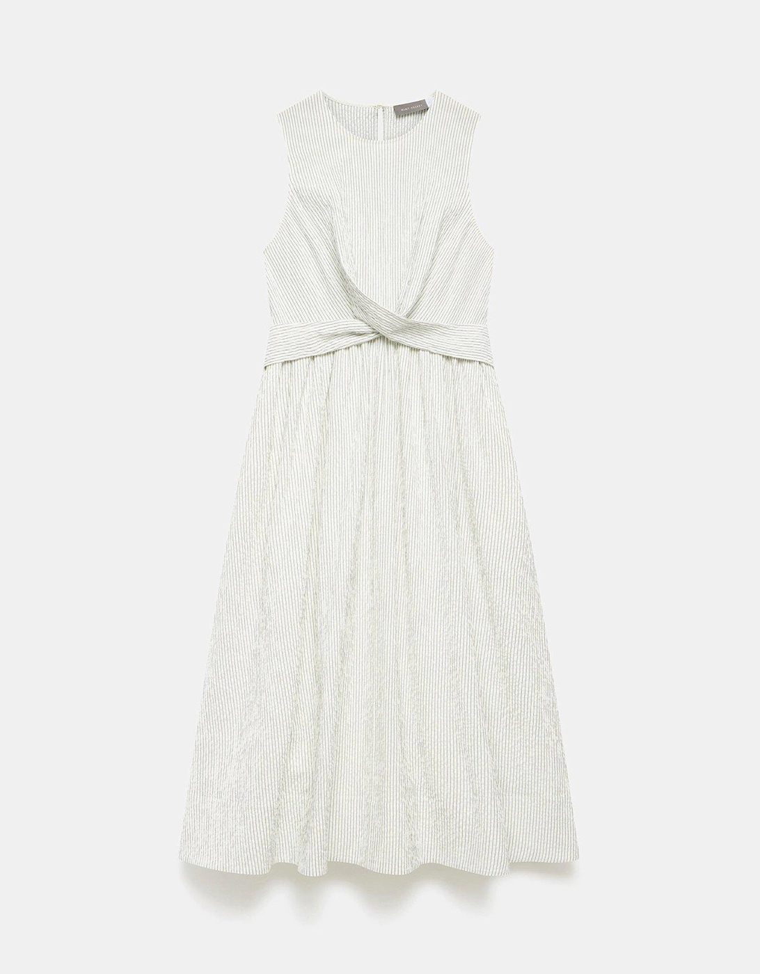 Neutral Striped Midi Dress - Beige, 2 of 1