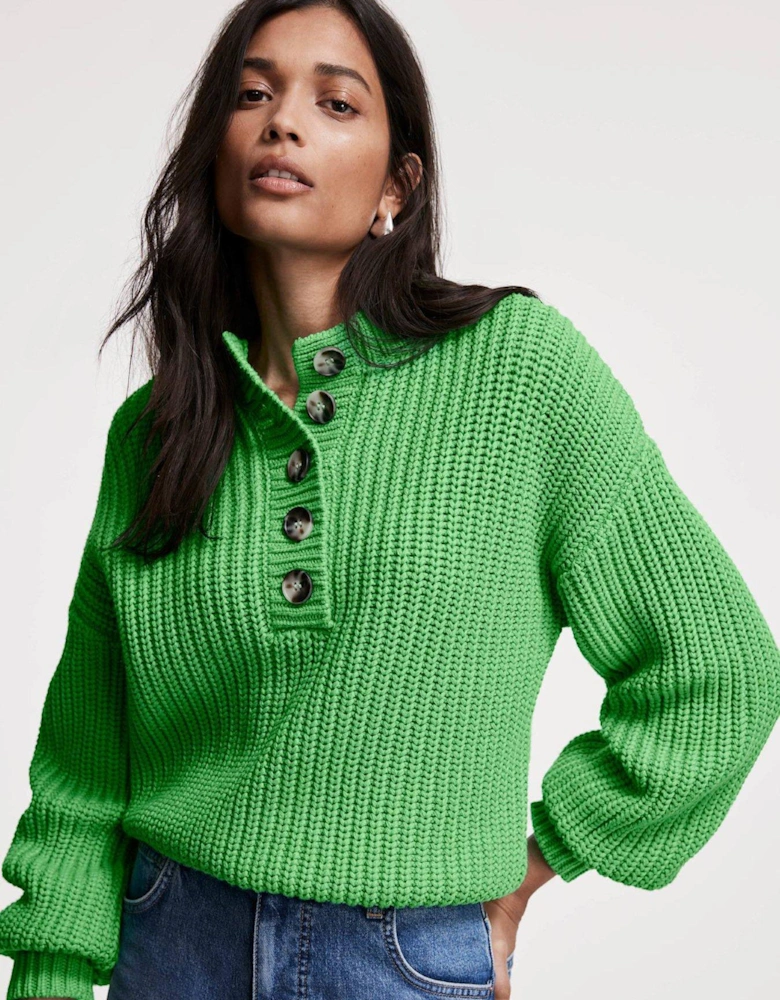 Button Detail Jumper - Green