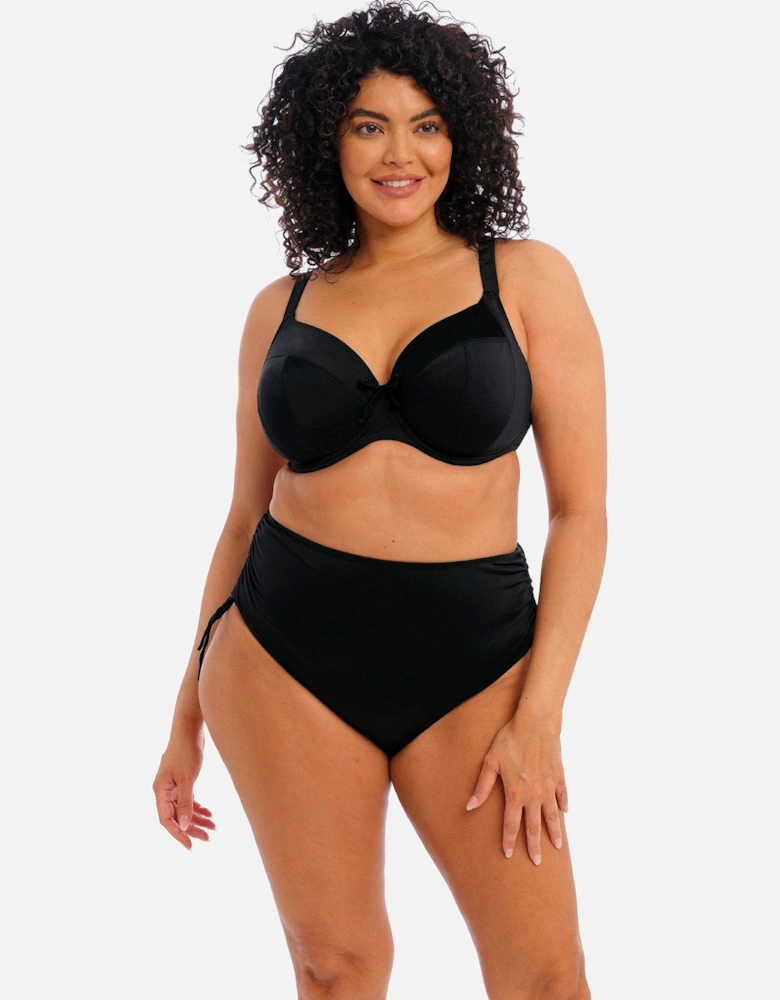 Plain Sailing Underwired Plunge Bikini Top - Black