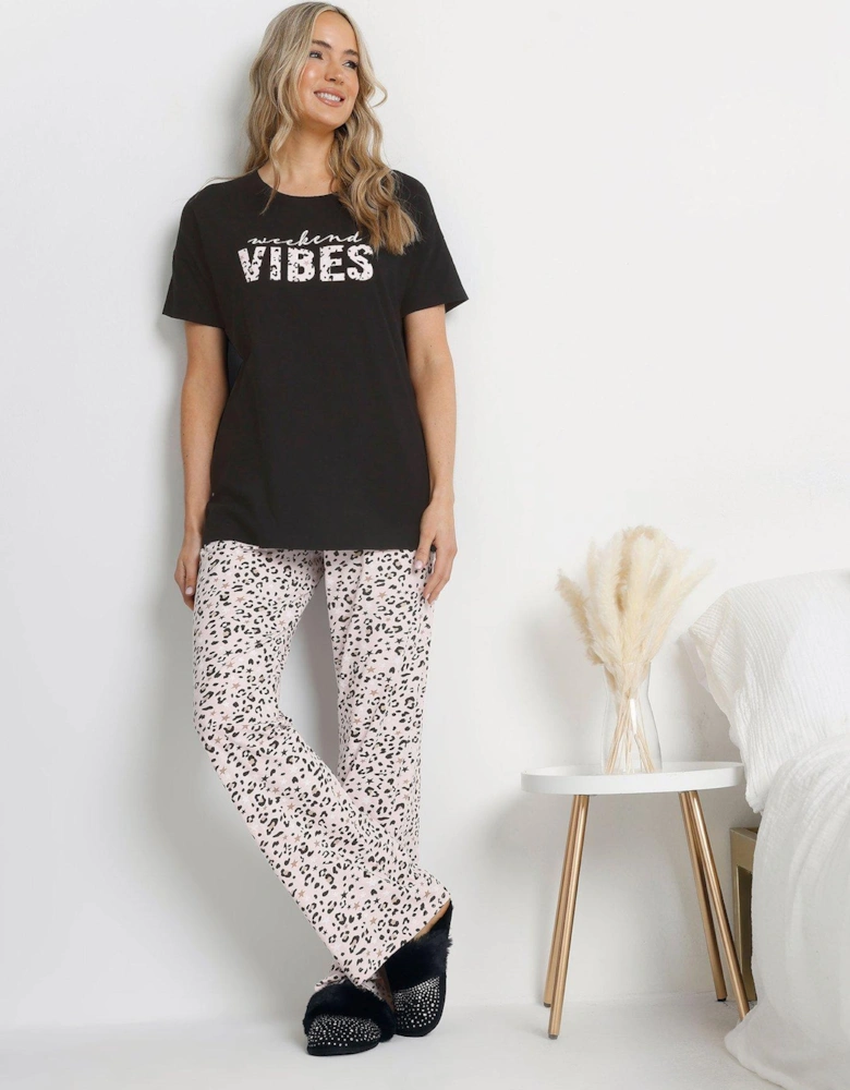 Weekend Vibes Wide Leg Pj Set