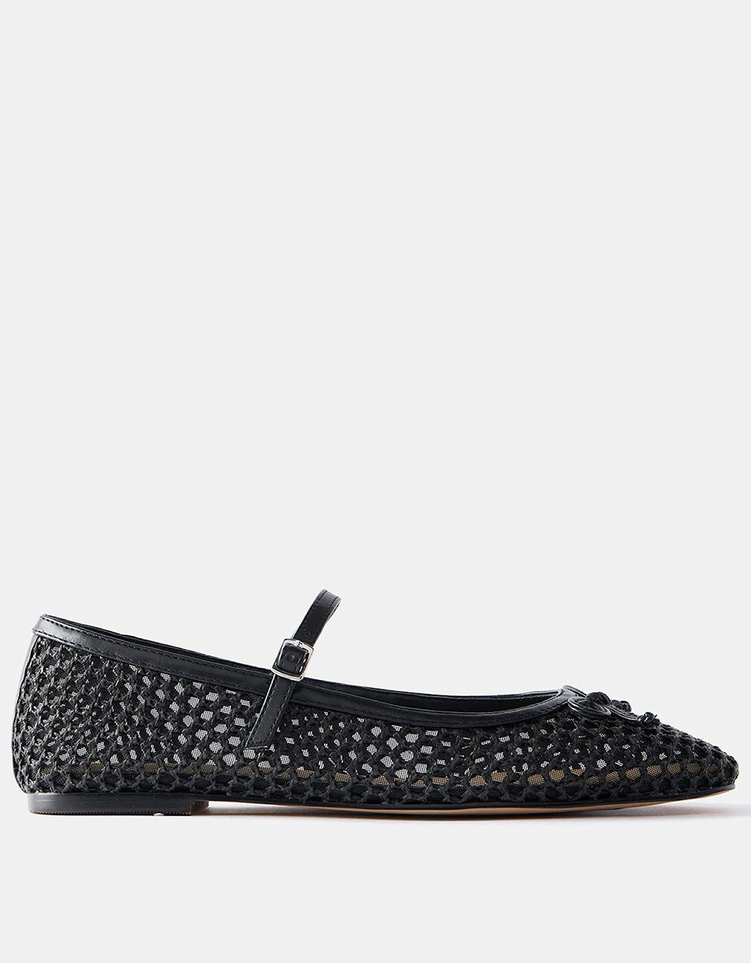 Mesh Ballet Flat Shoes - Black, 2 of 1