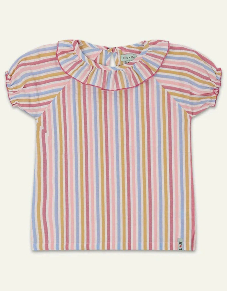 Girls Candy Stripe Top - Multi