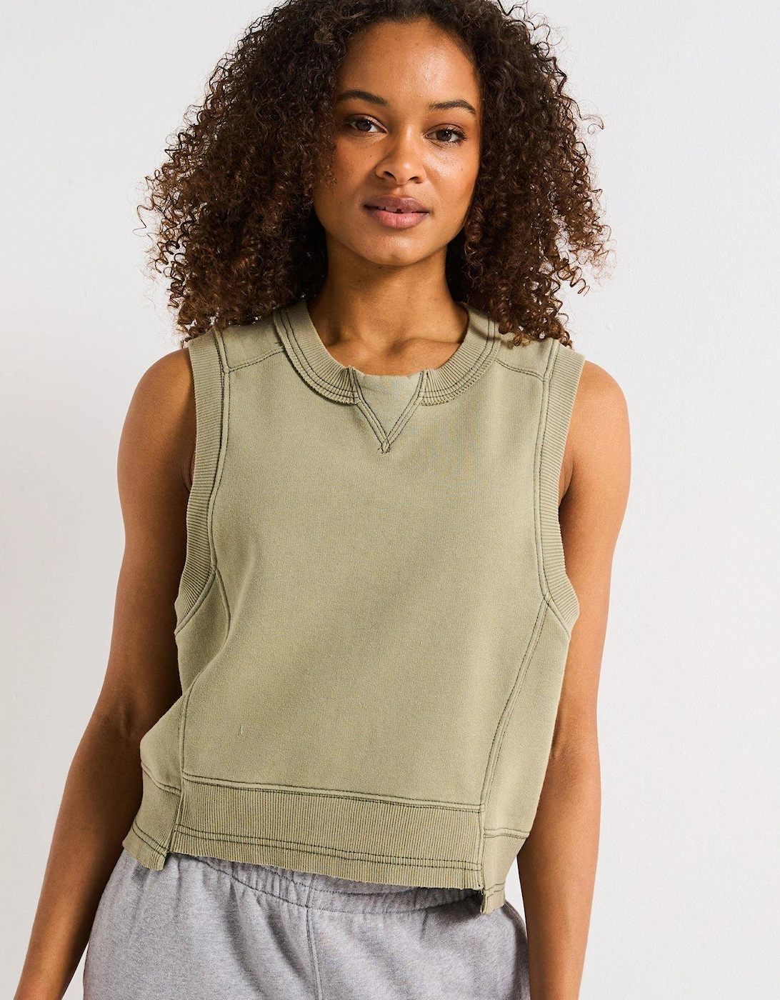 Womens Training Intercept Tank - Green, 2 of 1