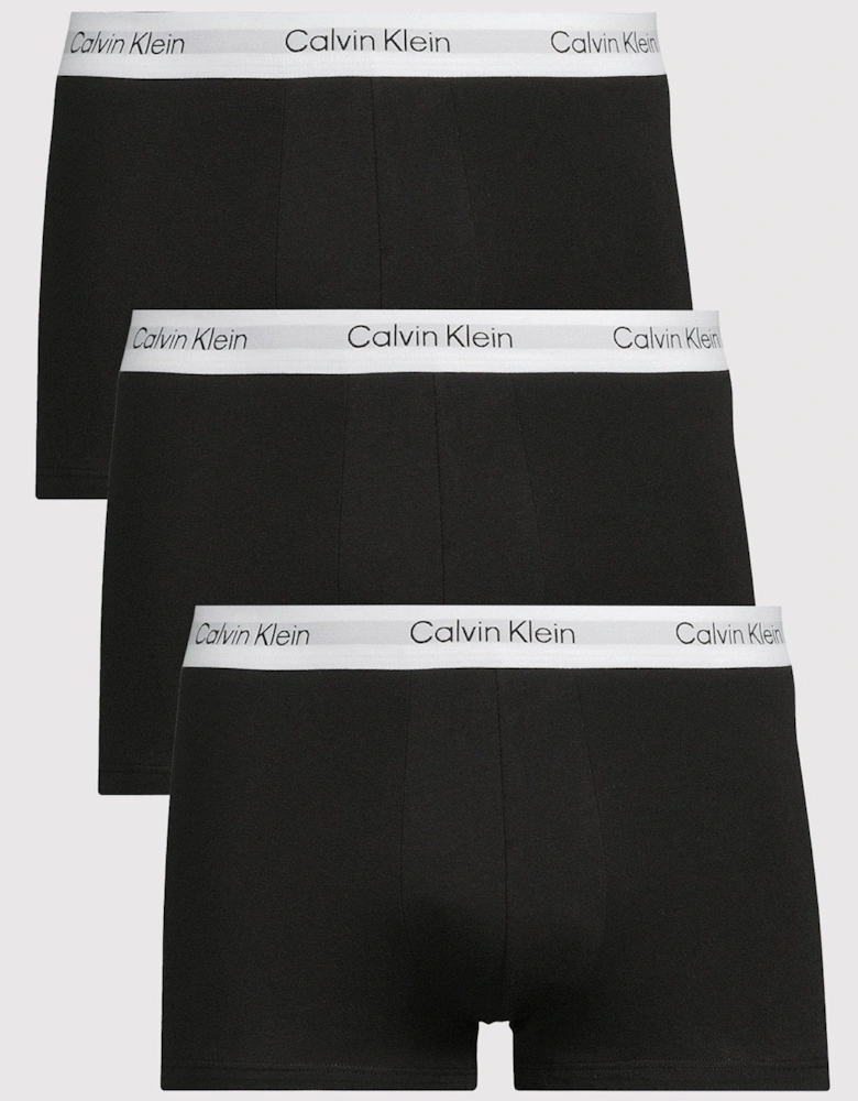 3 Pack of Icon Cotton Stretch Low Rise Trunks - Black