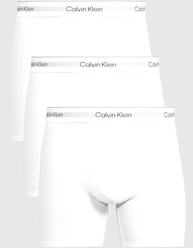 3 Pack of Icon Cotton Stretch Boxer Briefs - White