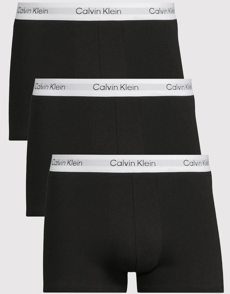 3 Pack of Icon Cotton Stretch Trunks - Black