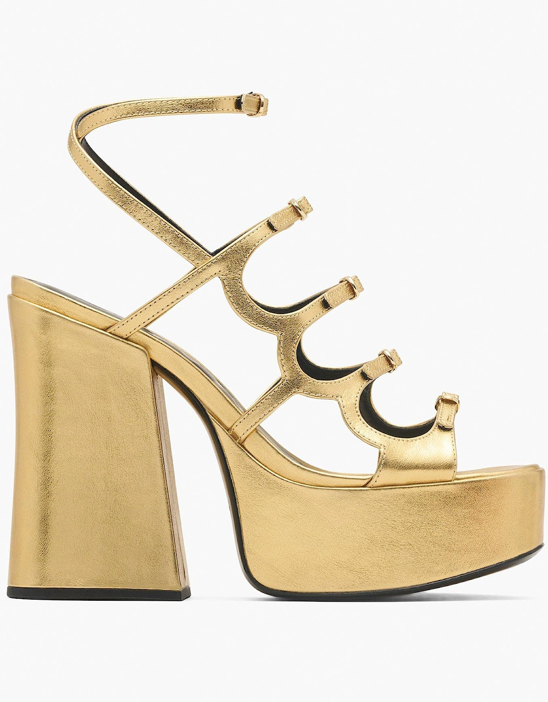 The Kiki Platform Sandals - Gold, 2 of 1