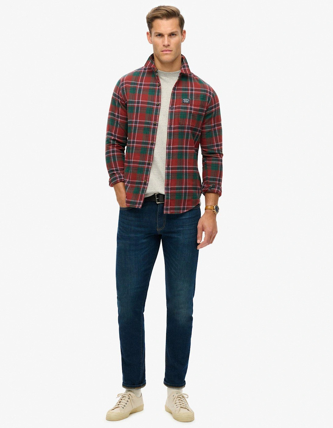 Original Cotton Check Long Sleeve Shirt - Red